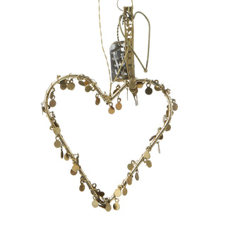 NORDIC.CHRISTMAS - Walther&co gold sequins heart ornament