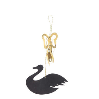 NORDIC.CHRISTMAS - Walther&co zinc swan with bow