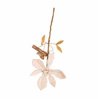 NORDIC.CHRISTMAS - White beaded poinsettia