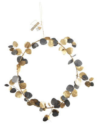 NORDIC.CHRISTMAS - Walther&co wreath with mixed brass and zinc leaves