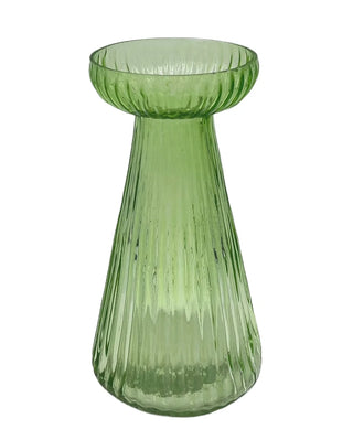 Small Green Hyacinth Glass Vase