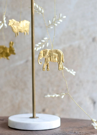 Brass Elephant Ornament