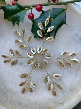 Gold sequin star ornament