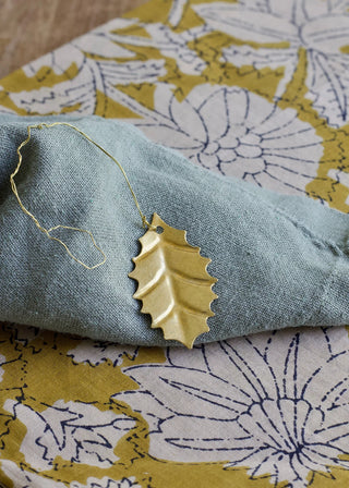 Brass leaf ornament