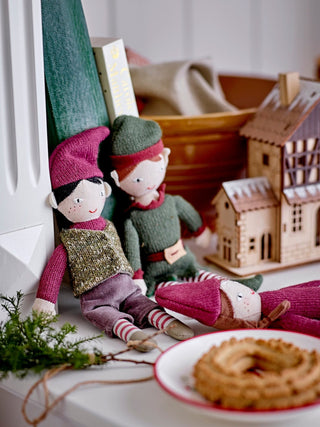 NORDIC.CHRISTMAS - Wooden Christmas village houses, set of 3