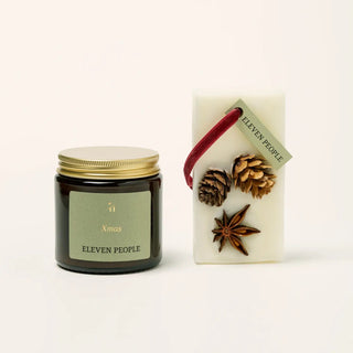 NORDIC.CHRISTMAS - Xmas Gift Pack Candle + Wax Bar ornament